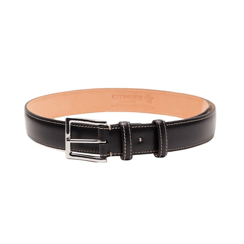 NWB Ettinger 35 mm Dark Brown Waxy Leather Belt